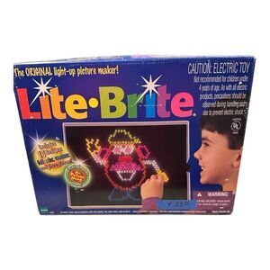 1998 Lite-Brite Light-Up Picture Maker with various unused pages